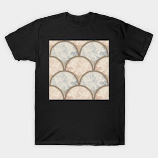 Fall Leaves Scallop minimalist pattern T-Shirt